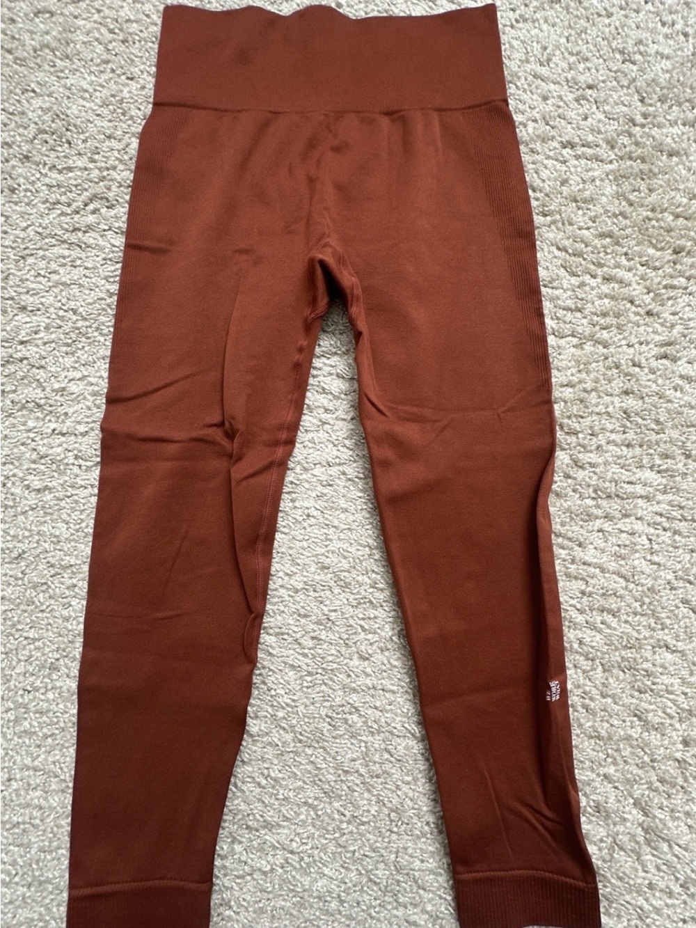 WeWoreWhat Seamless Ribbed High-Rise Leggings (Large) - Cinnamon Stick